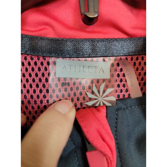 Athleta Womens Athletic Zip Up Jacket Vest Sleeveless Zipped Pocket Gray Medium - Picture 3 of 7